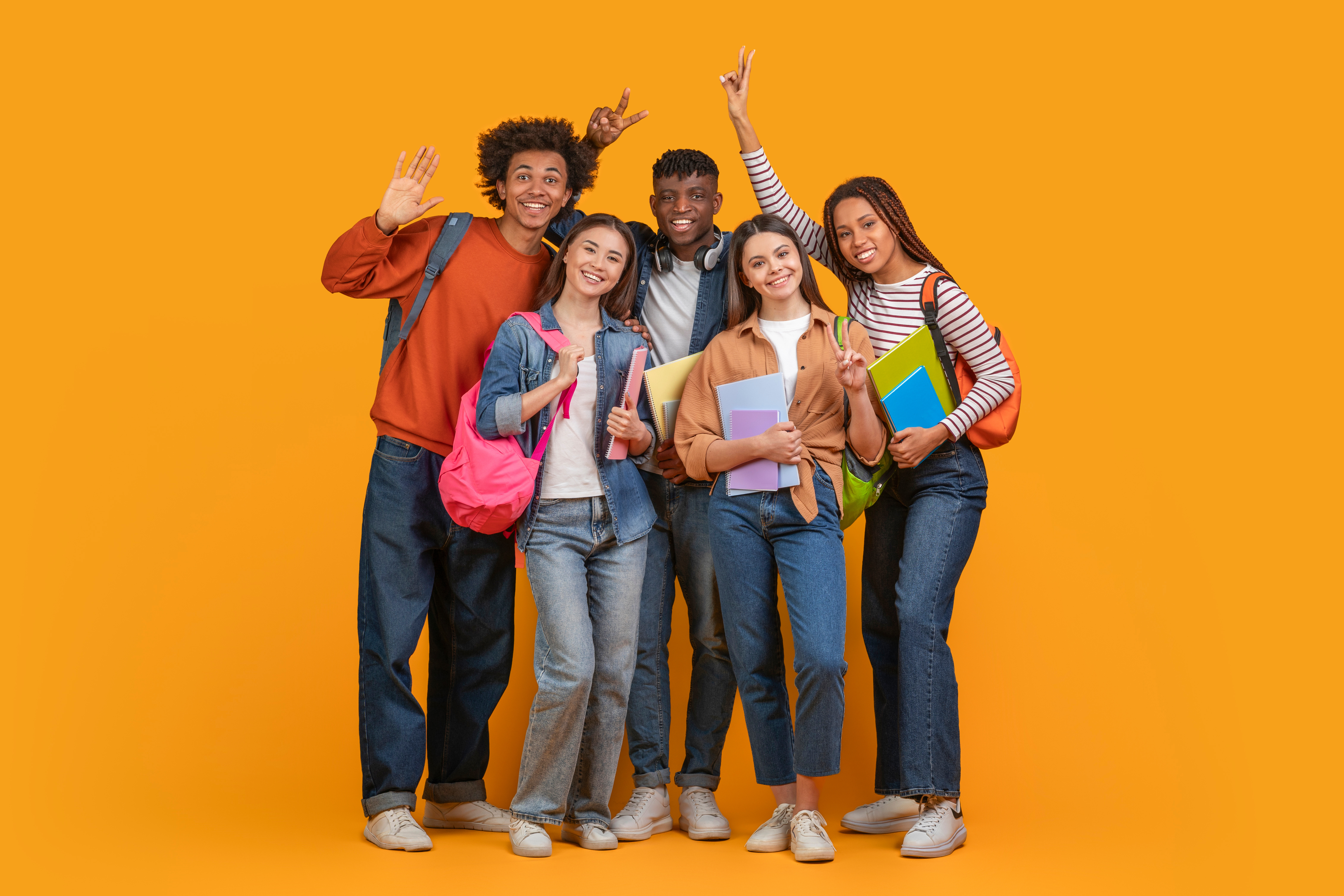 Group of high school students
