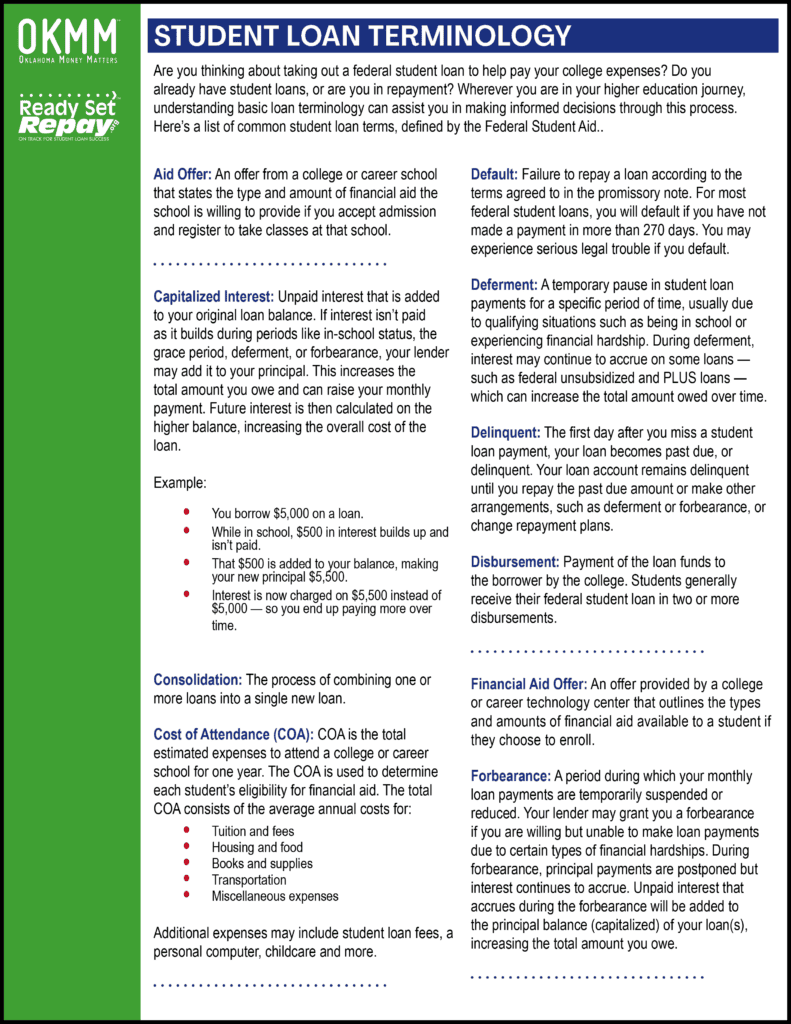 Student Loan Terminology