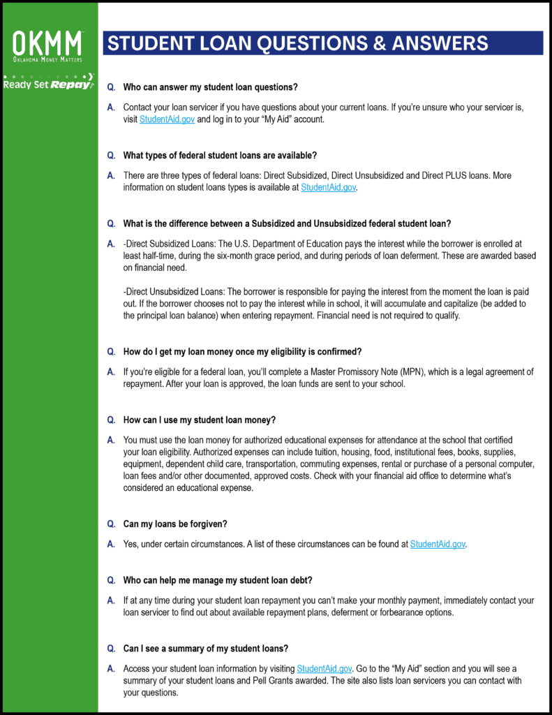 Student Loan FAQs